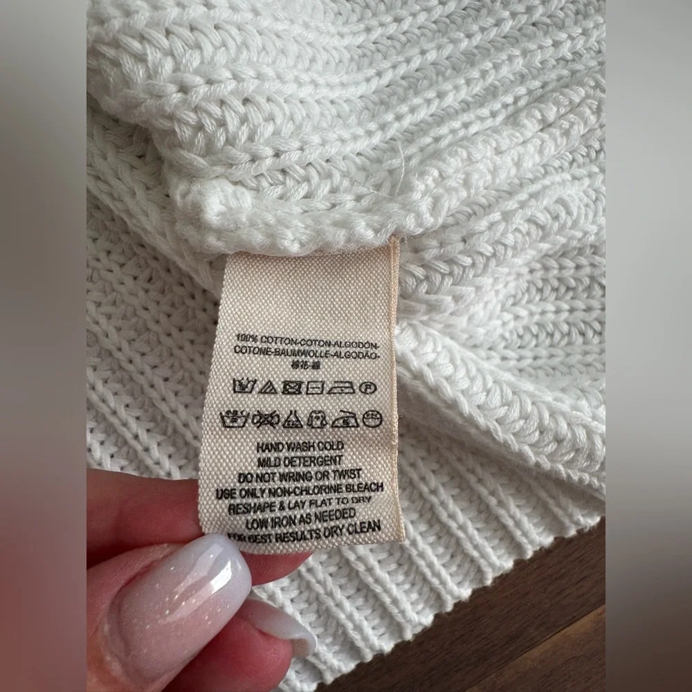 Free People Damsel Bell Sleeve Knit Sweater-White